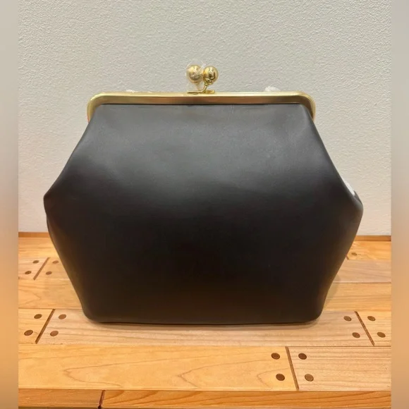 NWT Coach Large Frame Kisslock Bag Black - Picture 1 of 8